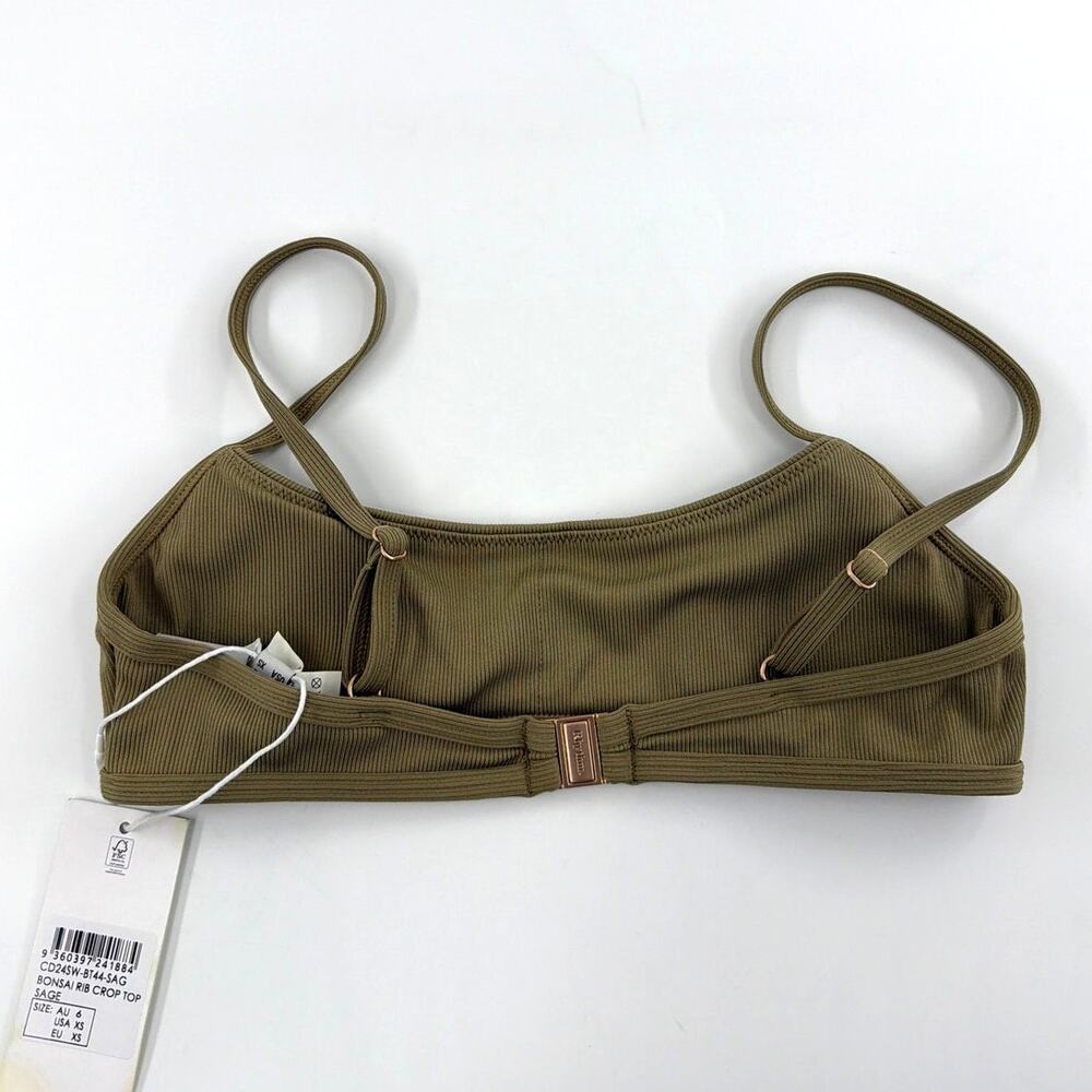 Rhythm Sage Bonsai Rib Crop Top Size XS - Picture 5 of 9